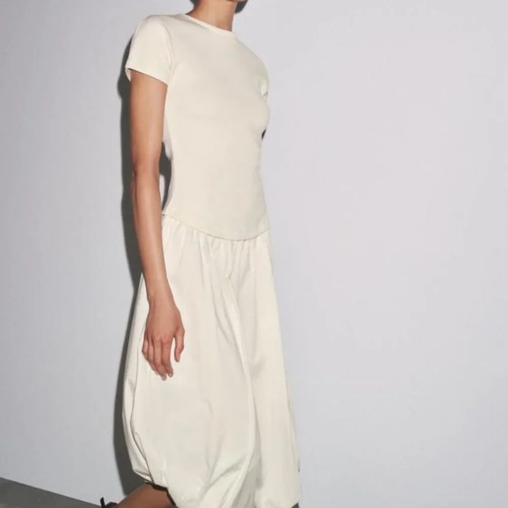 ZARA BALLOON COMBINATION DRESS - Picture 5 of 7